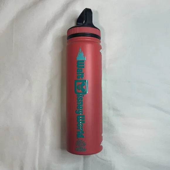 Disney Parks Mickey Park Map Aluminum Metal Travel Tumbler No Spill Sip Lid NWOT - Picture 2 of 9